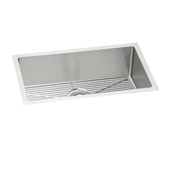 Crosstown 16 Gauge Stainless Steel 30-1/2 X 18-1/2 X 10 Single Bowl Undermount Sink Kit